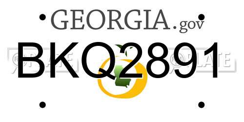 BKQ2891 Georgia License Plate