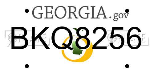 BKQ8256 Georgia License Plate