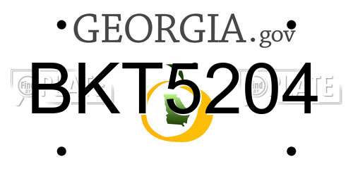 BKT5204 Georgia License Plate