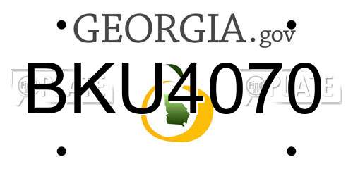 BKU4070 Georgia License Plate