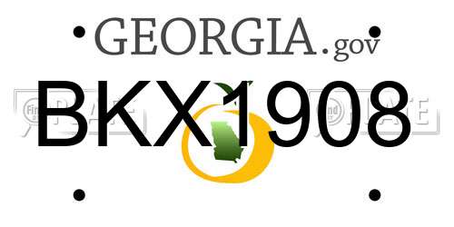 BKX1908 Georgia License Plate