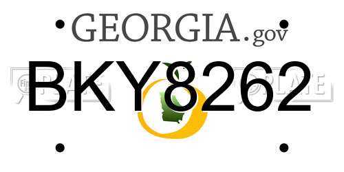 BKY8262 Georgia License Plate