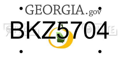 BKZ5704 Georgia License Plate