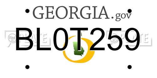 BL0T259 Georgia License Plate