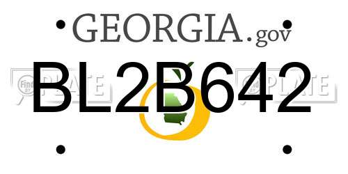 BL2B642 Georgia License Plate