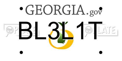 BL3L1T Georgia License Plate