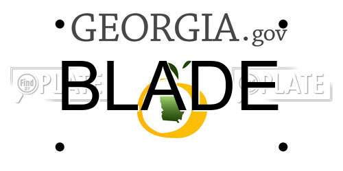 BLADE Georgia License Plate