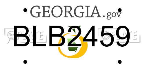 BLB2459 Georgia License Plate