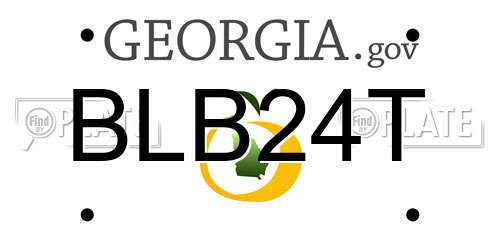BLB24T Georgia License Plate