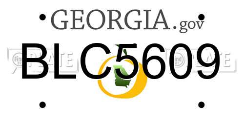 BLC5609 Georgia License Plate