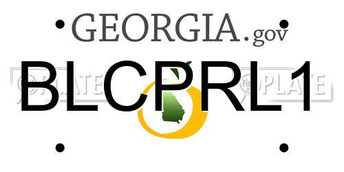 BLCPRL1 Georgia License Plate