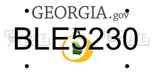 BLE5230 Georgia License Plate
