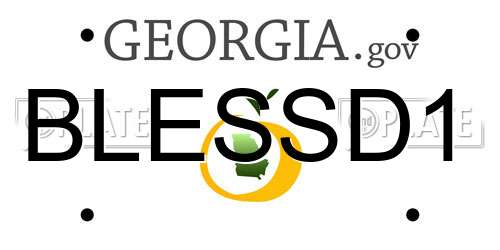 BLESSD1 Georgia License Plate
