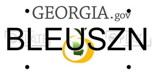 BLEUSZN Georgia License Plate