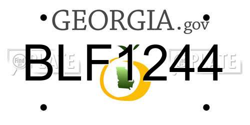 BLF1244 Georgia License Plate