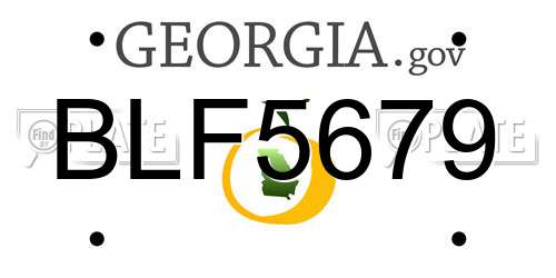 BLF5679 Georgia License Plate