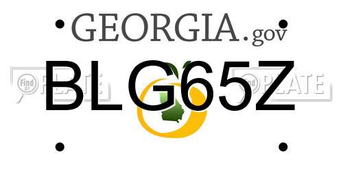 BLG65Z Georgia License Plate