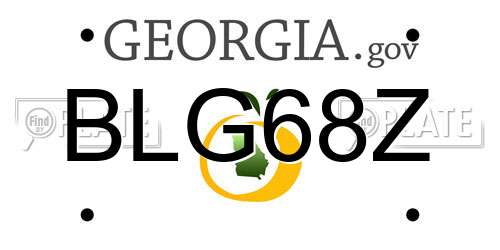 BLG68Z Georgia License Plate