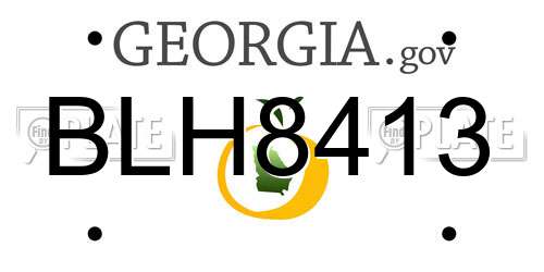 BLH8413 Georgia License Plate
