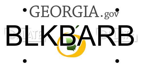 BLKBARB Georgia License Plate