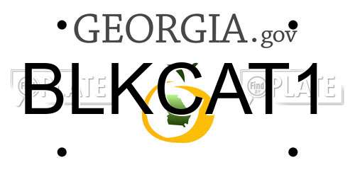 BLKCAT1 Georgia License Plate