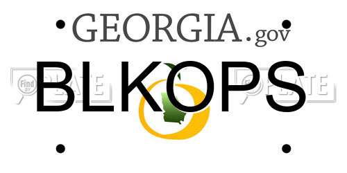 BLKOPS Georgia License Plate
