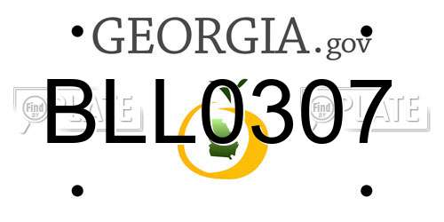 BLL0307 Georgia License Plate