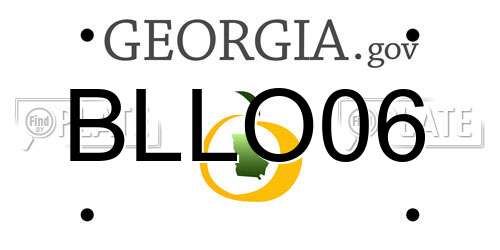 BLLO06 Georgia License Plate