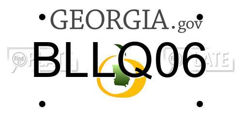 BLLQ06 Georgia License Plate