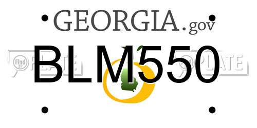 BLM550 Georgia License Plate