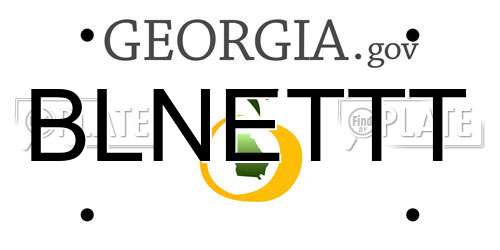 BLNETTT Georgia License Plate