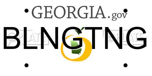 BLNGTNG Georgia License Plate