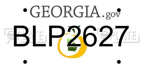 BLP2627 Georgia License Plate