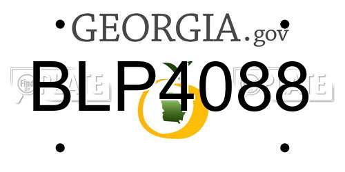 BLP4088 Georgia License Plate