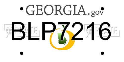 BLP7216 Georgia License Plate