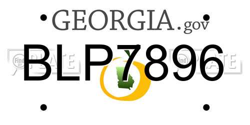 BLP7896 Georgia License Plate