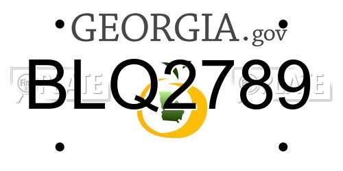 BLQ2789 Georgia License Plate