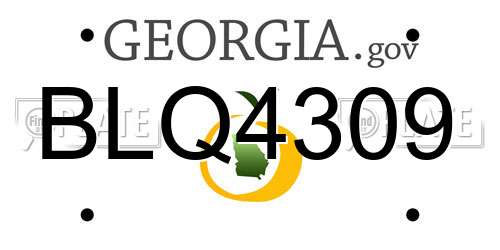 BLQ4309 Georgia License Plate