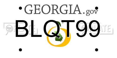 BLQT99 Georgia License Plate