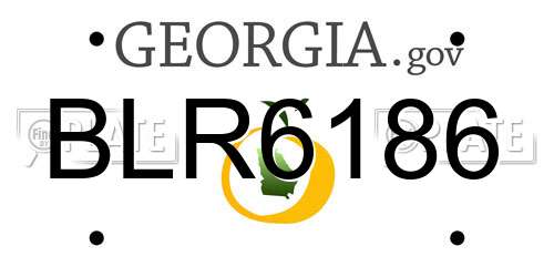 BLR6186 Georgia License Plate