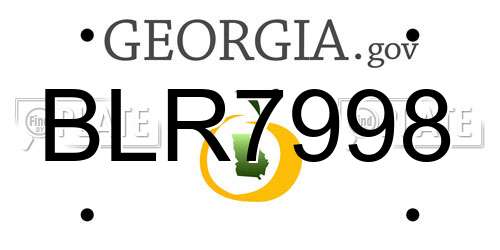 BLR7998 Georgia License Plate