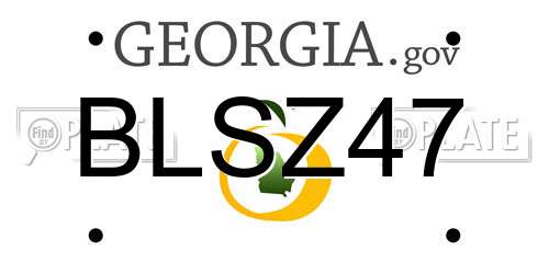 BLSZ47 Georgia License Plate