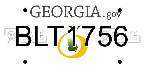 BLT1756 Georgia License Plate