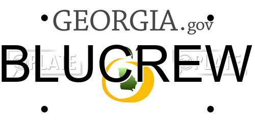 BLUCREW Georgia License Plate