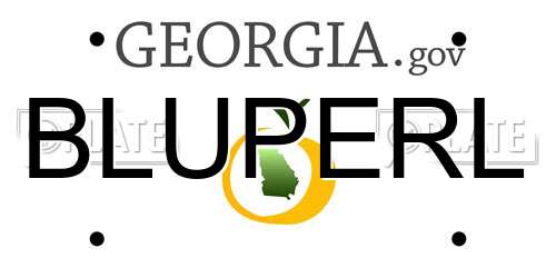 BLUPERL Georgia License Plate
