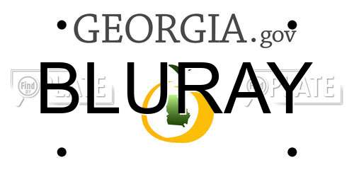BLURAY Georgia License Plate