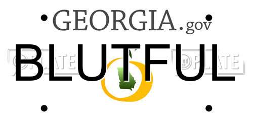 BLUTFUL Georgia License Plate