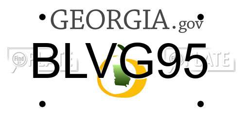 BLVG95 Georgia License Plate