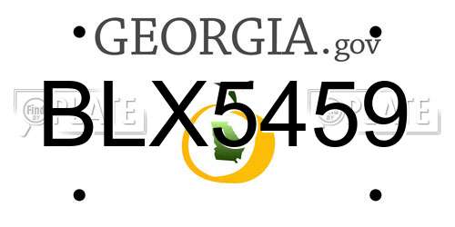 BLX5459 Georgia License Plate