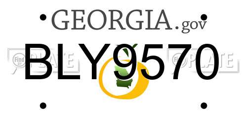 BLY9570 Georgia License Plate
